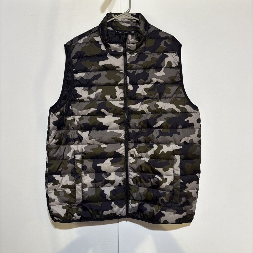 Swiss Tech Men Woman XL 46-48 Vest Camo Puff  Zip Lined Pockets NWOT New Hunting